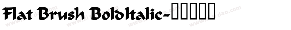 Flat Brush BoldItalic字体转换